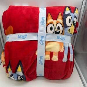 Bluey Red Fleece twin Blanket